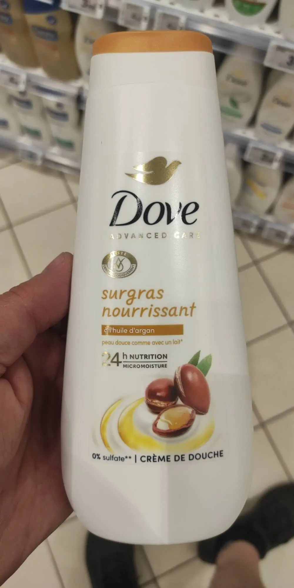 DOVE - Surgras nourrissant - Crème de douche 24h