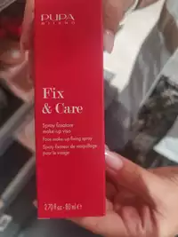 PUPA - Fix and care - Spray fixateur de maquillage pour le visage