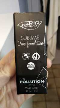 PUROBIO COSMETICS - Sublime drop foundation - Antipollution SPF 10