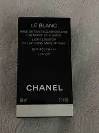 CHANEL - Le blanc - Base de teint éclaircissante