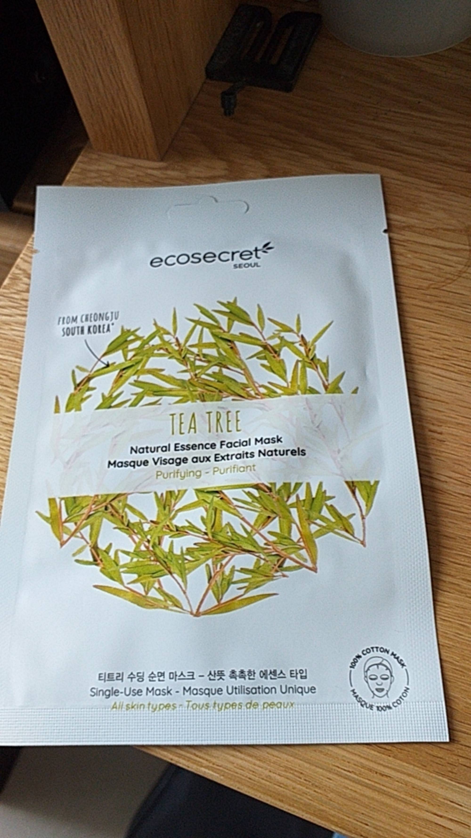 ECO SECRET SEOUL - Tea tree - Masque visage aux extraits naturels