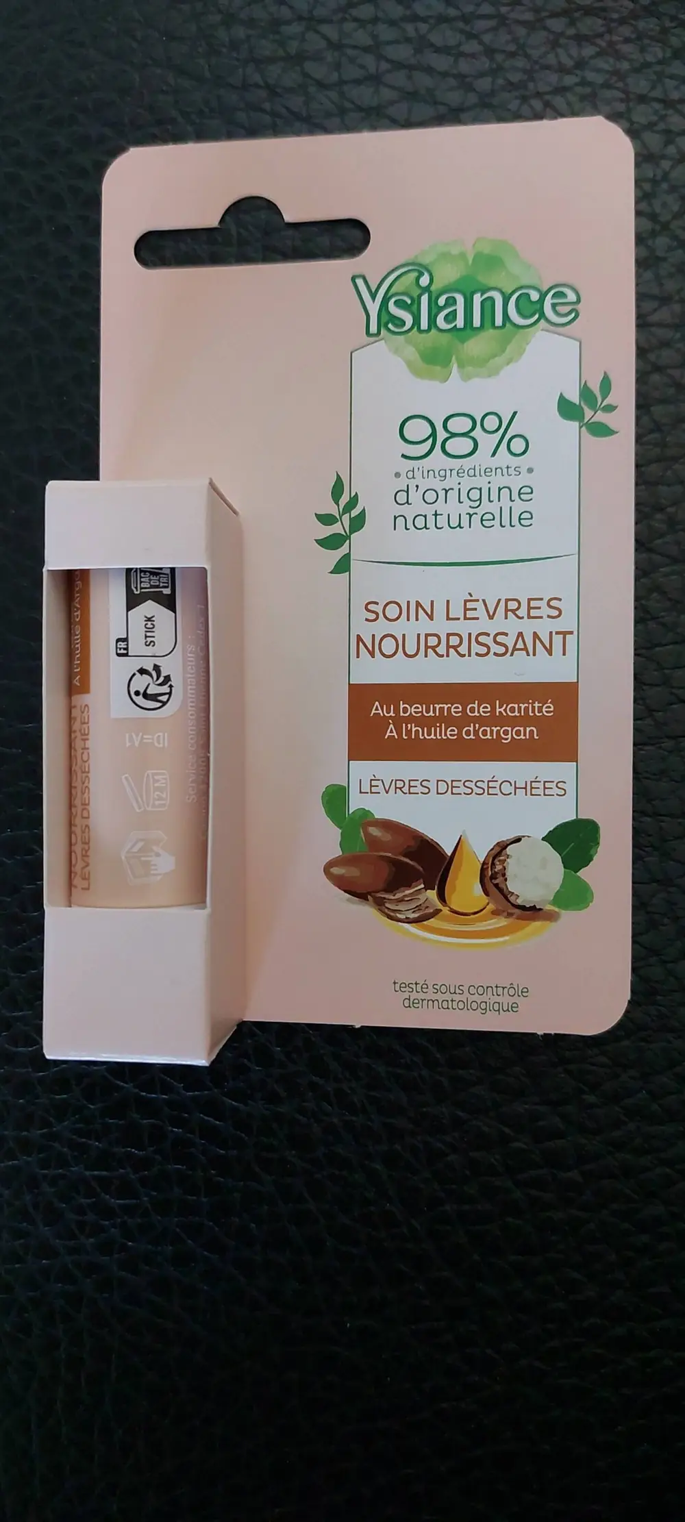 YSIANCE - Soin lèvres nourrissant au beurre de karité et à l'huile d'argan