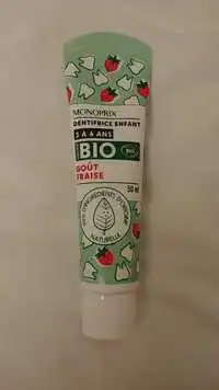 MONOPRIX - Dentifrice enfant bio goût fraise