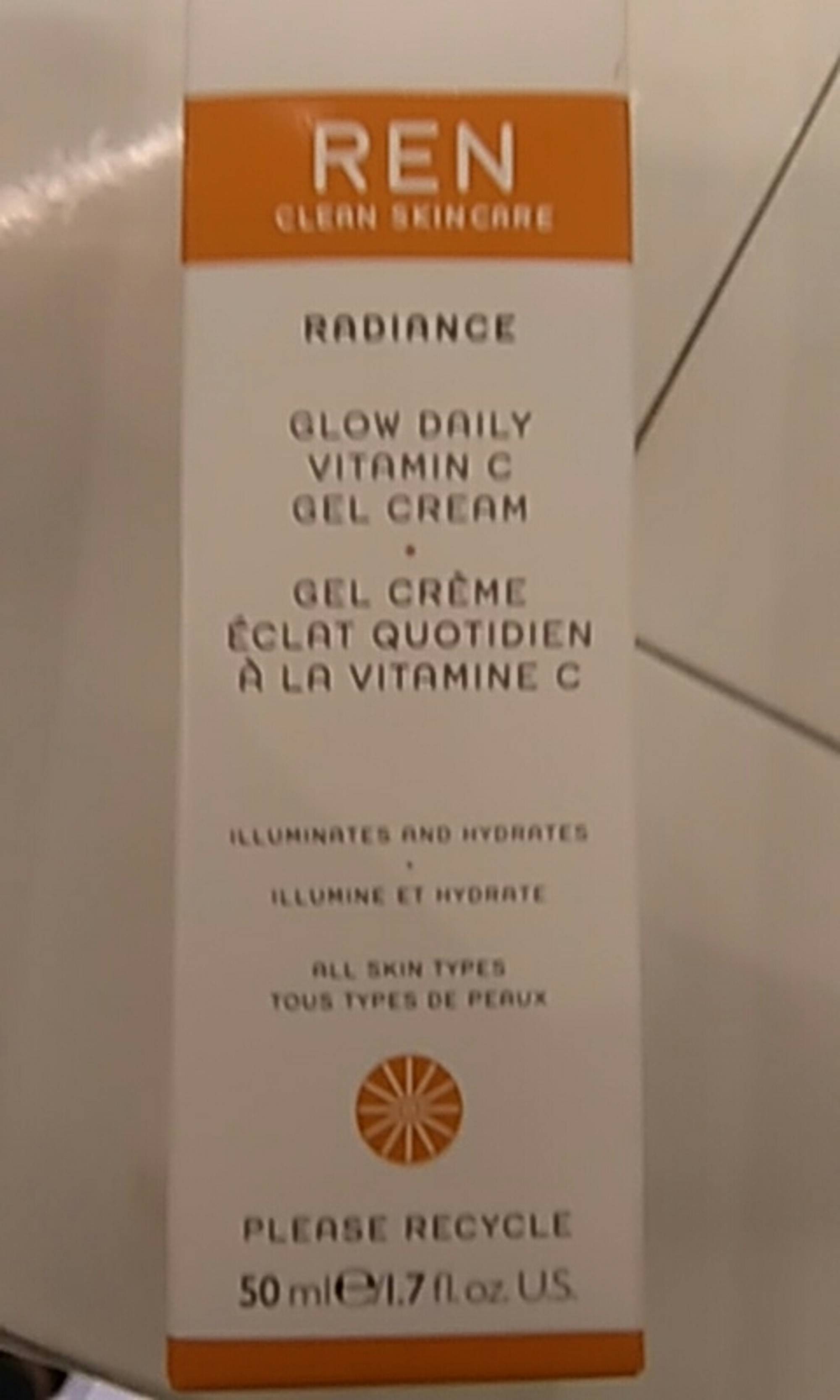 REN - Radiance - Gel crème éclat quotidien à la vitamine C