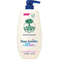 L'ARBRE VERT BIEN-ÊTRE - L'Arbre Vert Bien-être Crème Douche Peaux sensibles Famille et Bébé aussi! - Hypoallergénique et pH Neutre - 95% d'ingrédients d'origine naturelle - 720mL