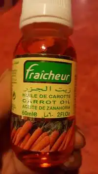 FRAÎCHEUR - Huile de carotte