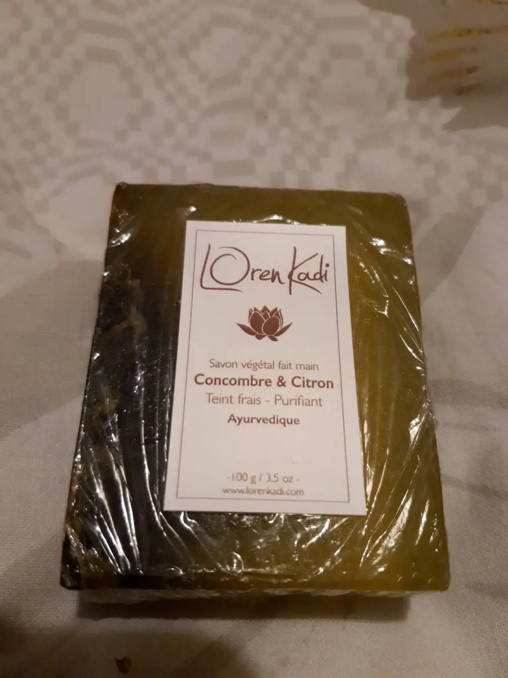 LOREN KADI - Concombre & citron - Savon végétal fait main