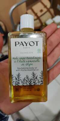 PAYOT - Herbier - Huile corps revitalisante à l'huile essentiel de thym