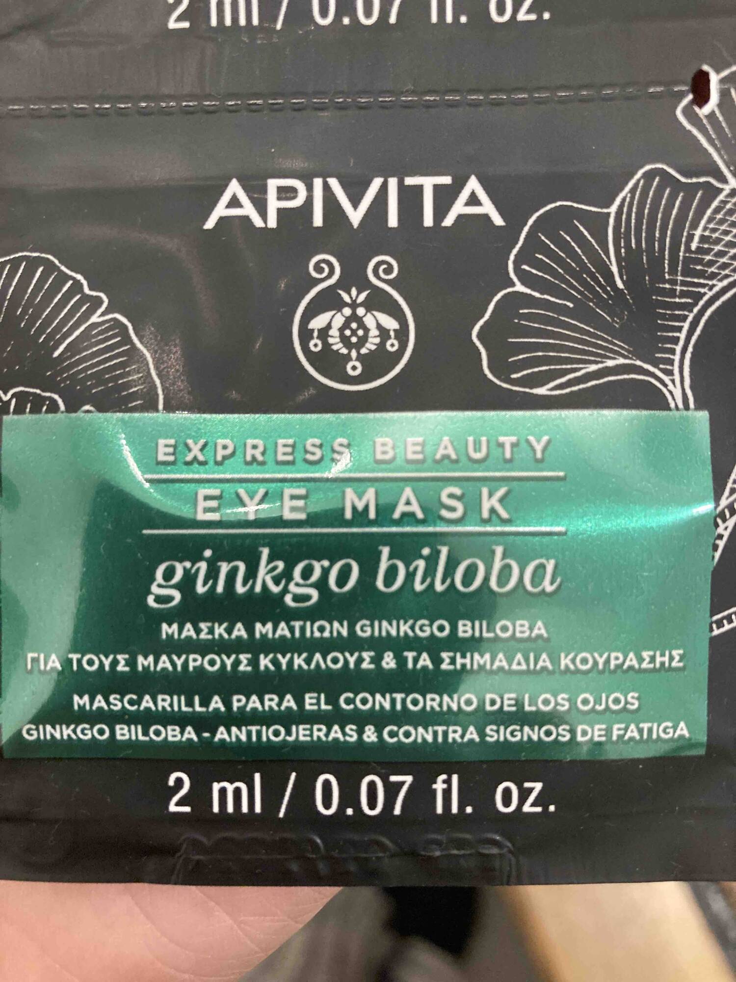 APIVITA - Eye mask Ginkgo biloba