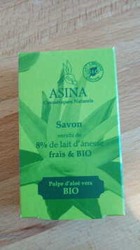 ASINA - Savon frais et bio enrichi de 8% de lait d ânesse