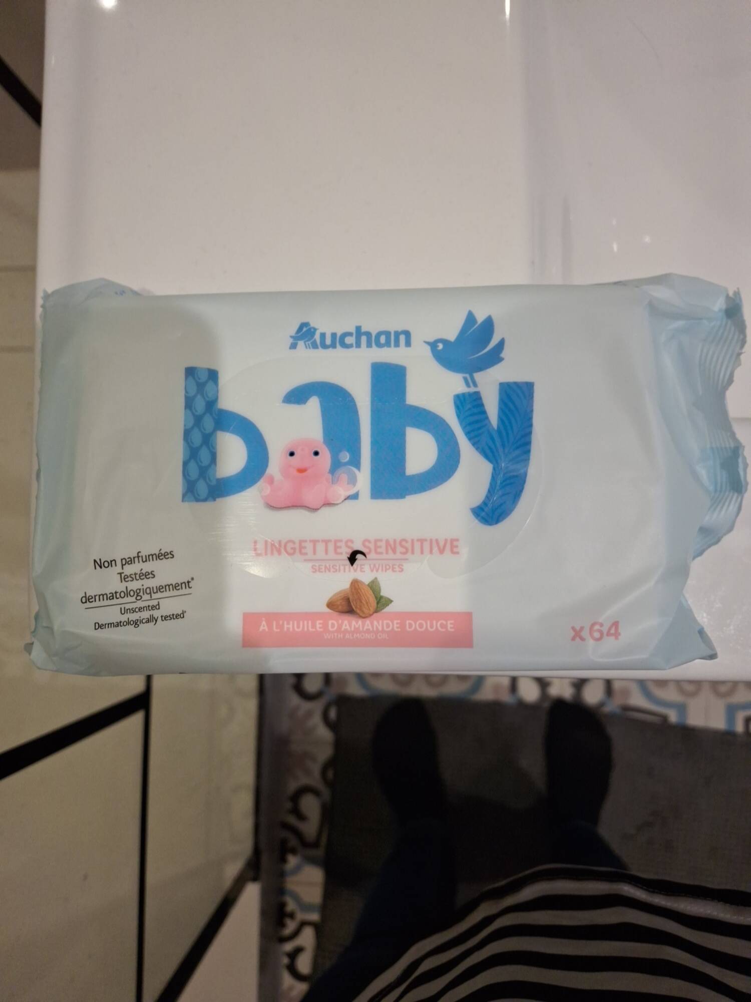 AUCHAN BABY - Lingettes sensitive