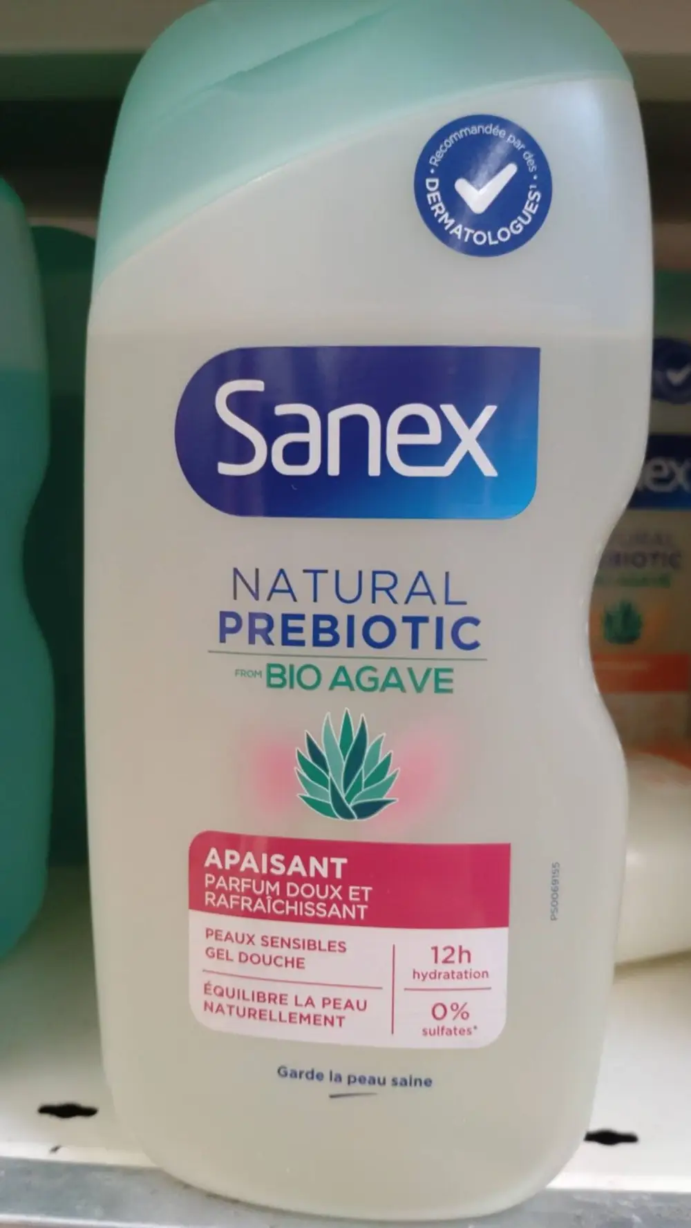 SANEX - Natural prebiotic - Bio agave gel douche 12h