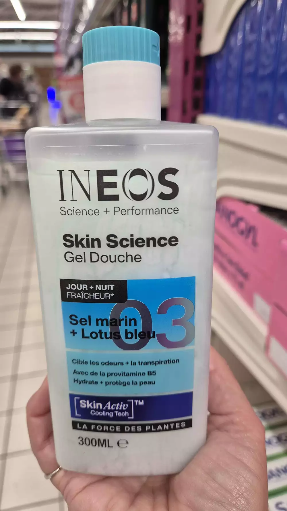 INEOS - Skin science gel douche sel marin + lotus bleu 03