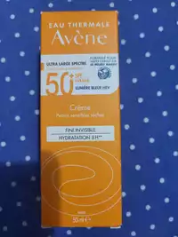 EAU THERMALE AVÈNE - Fini invisible - Crème peaux sensibles sèches SPF 50+