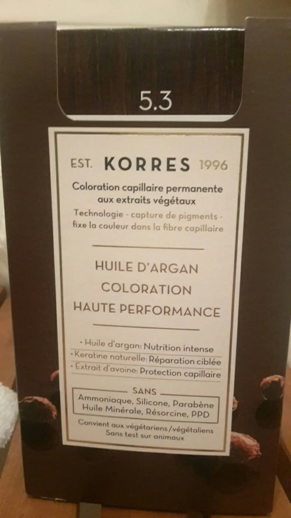 KORRES - Coloration haute performance - Huile d'argan