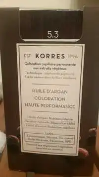 KORRES - Coloration haute performance - Huile d'argan