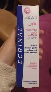 ECRINAL - Care & beauty of eyelashes - Fortifying black mascara with anp 2+