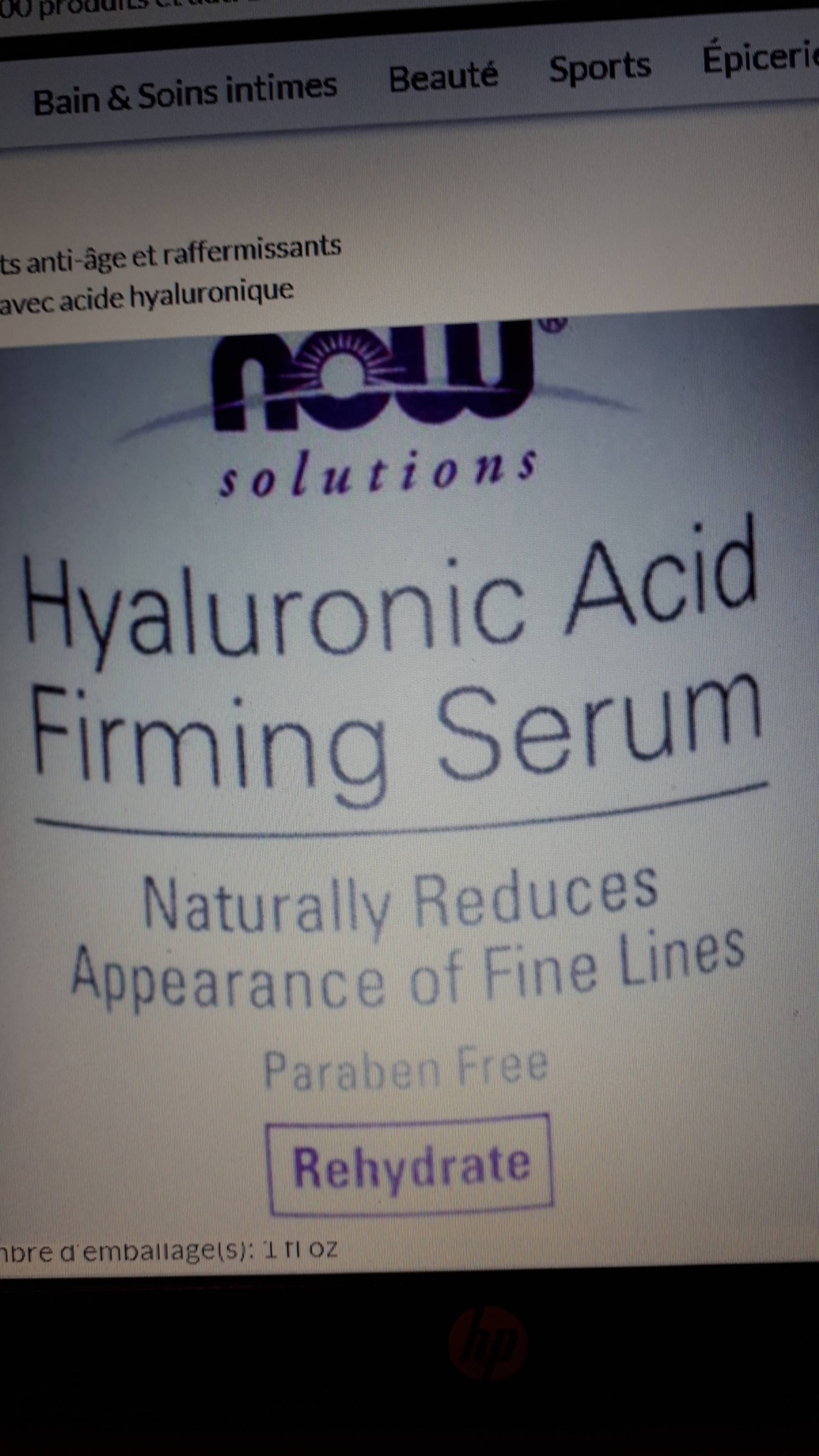 NOW SOLUTIONS - Hyaluronic Acid firming serum