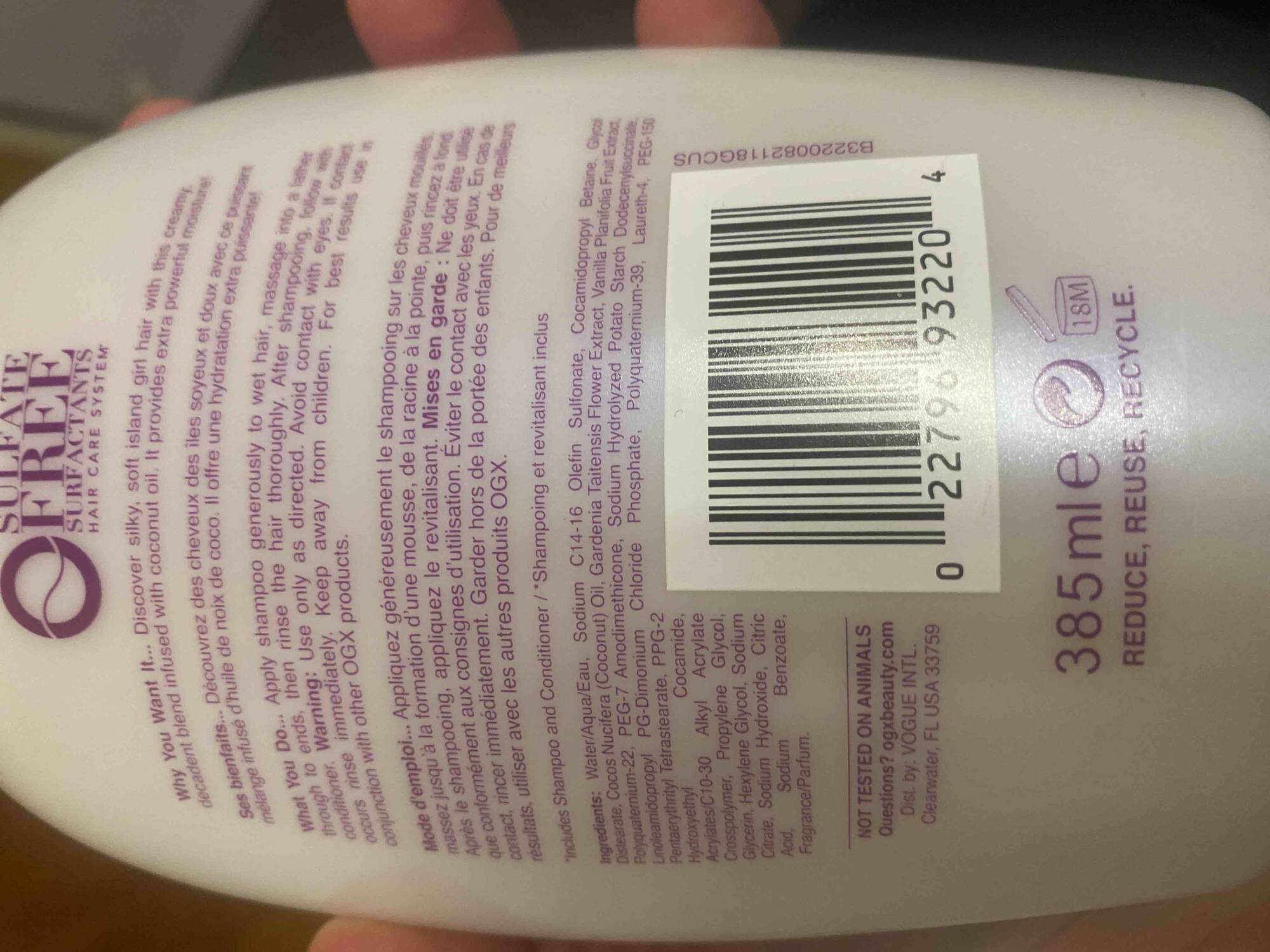 OGX - Coconut miracle oil shampoo