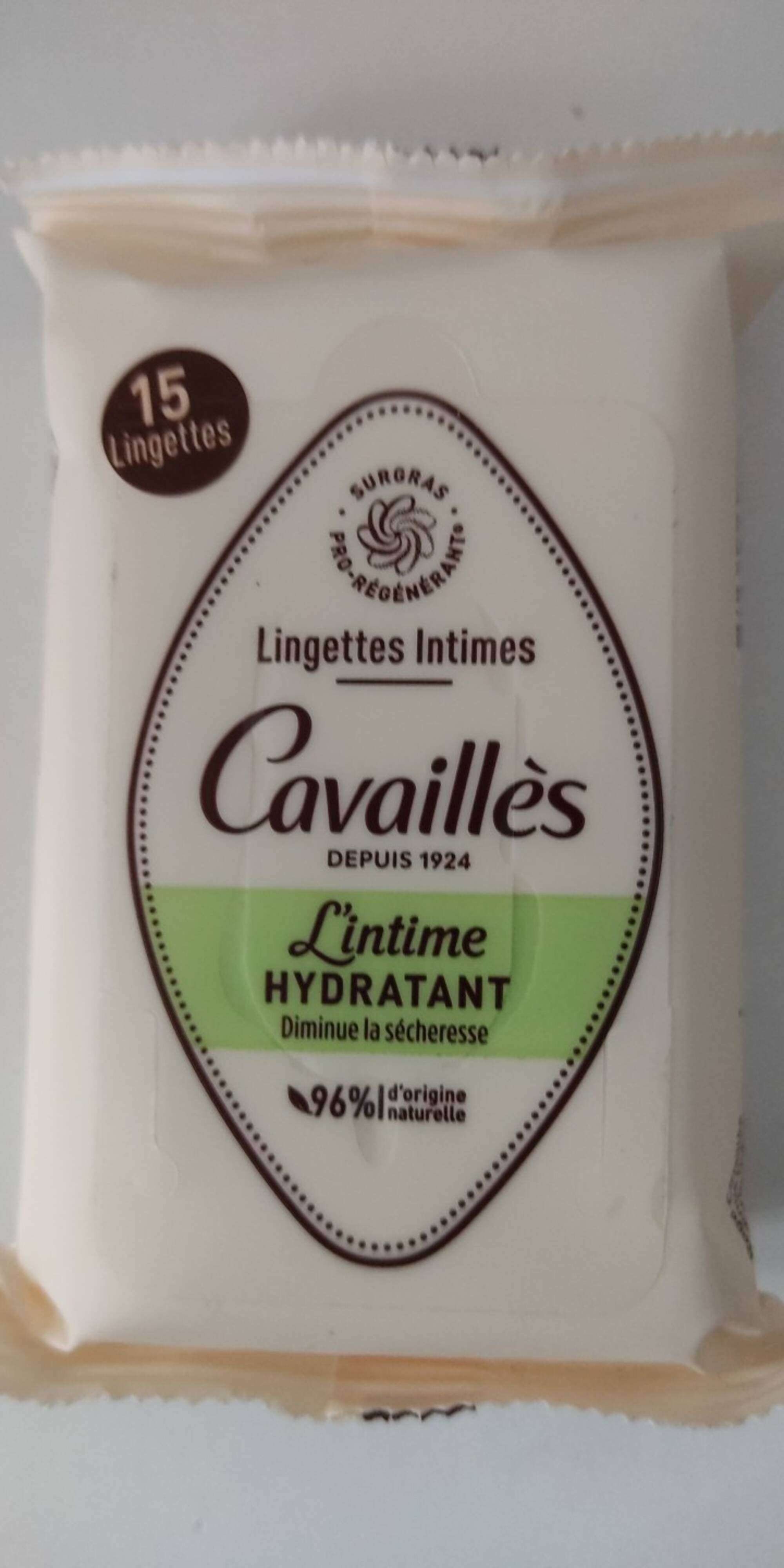 CAVAILLES - L'intime hydratant - Lingettes intimes