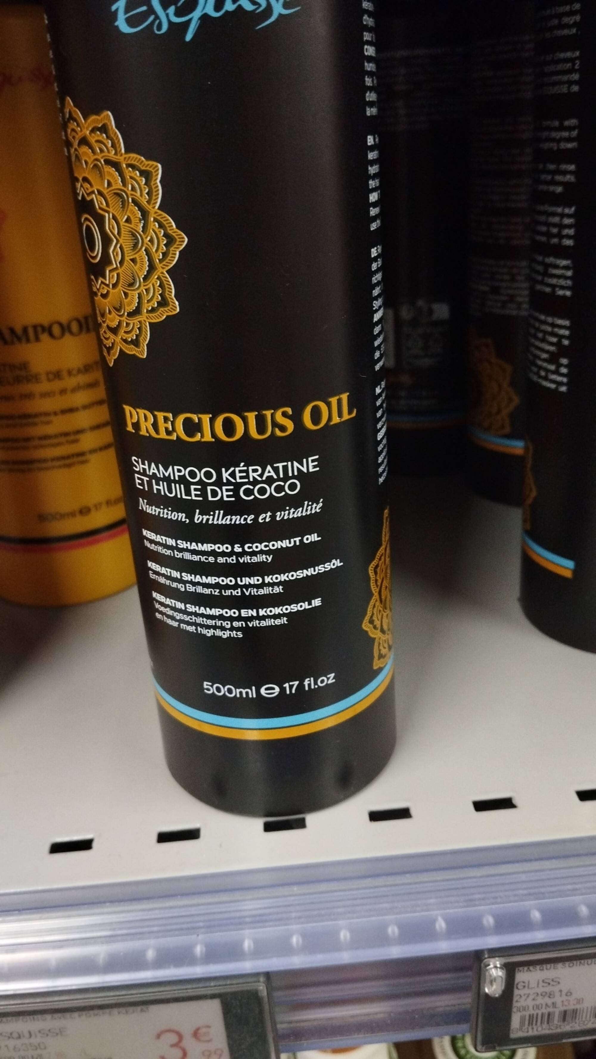 ESQUISSE - Precious oil - Shampoo kératine et huile de coco