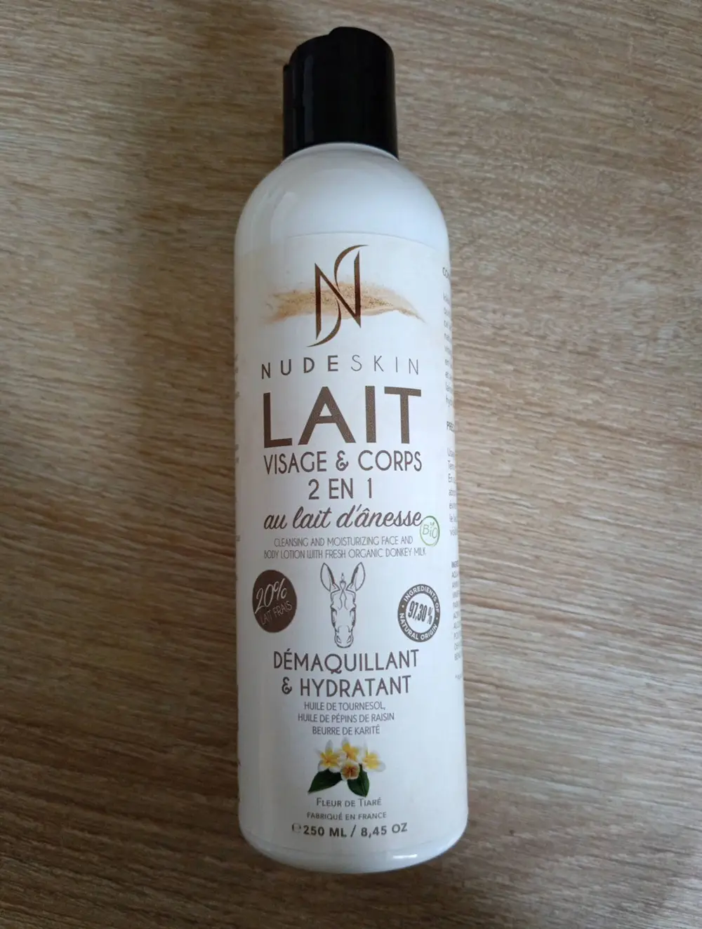 NUDESKIN - Lait 2 en 1 visage & corps au lait d'ânesse