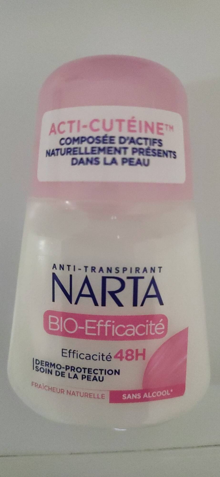 NARTA - Bio efficacité - Acti-cutéine anti-transpirant 48h