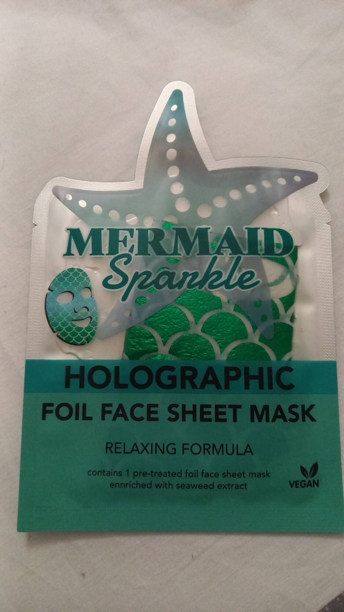 MAXBRANDS - Mermaid sparkle holographic - Foil face sheet mask