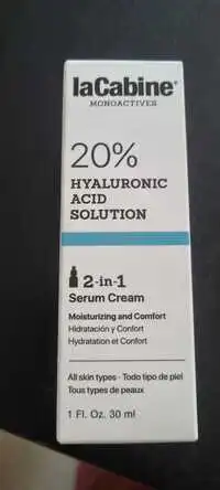 LA CABINE - 2-in-1 serum cream 20% hyaluronic acid solution