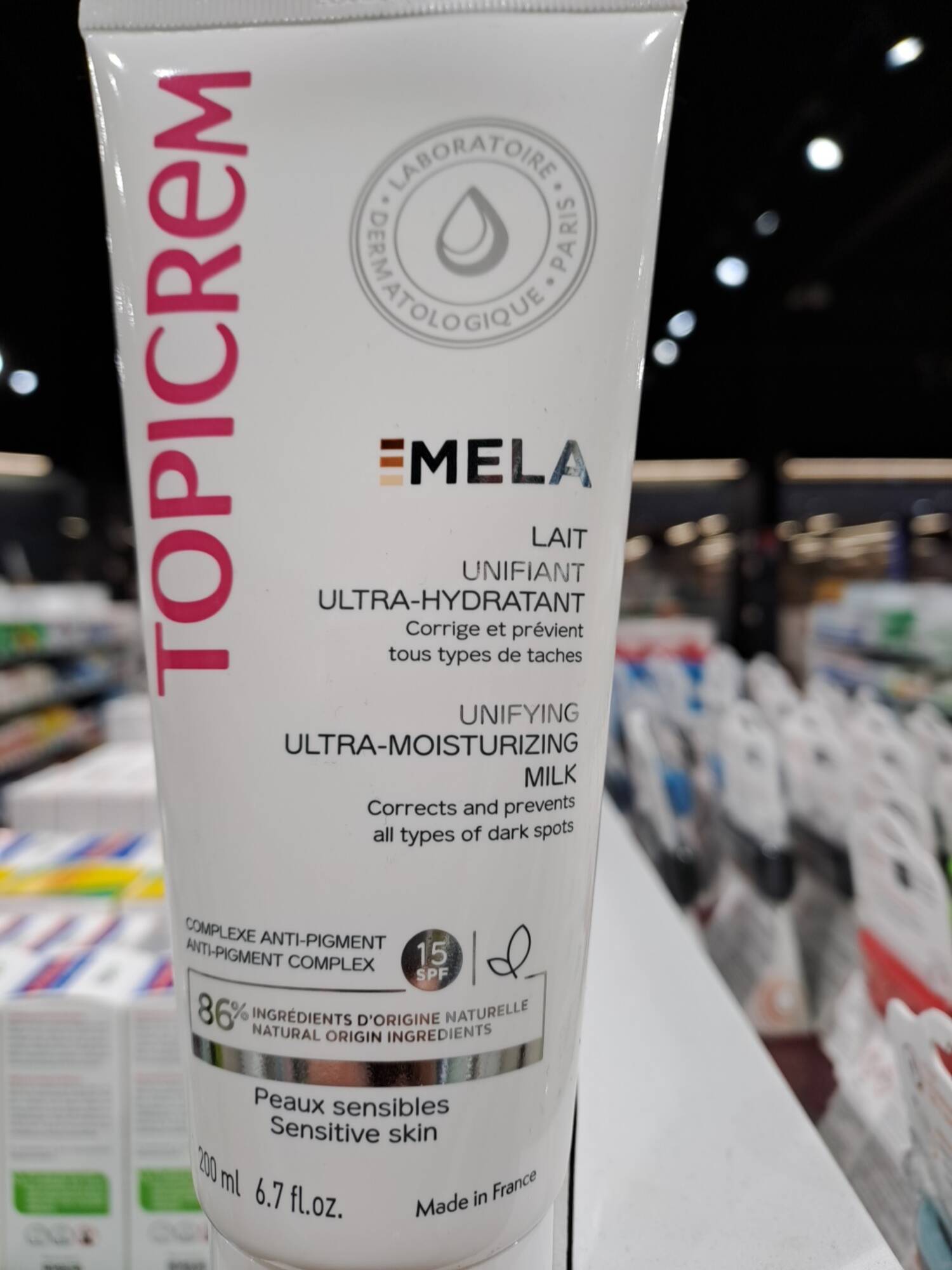 TOPICREM - Mela - Lait unifiant ultra-hydratant