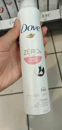 DOVE - Zéro% zinc protect - Déodorant 72h invisible care