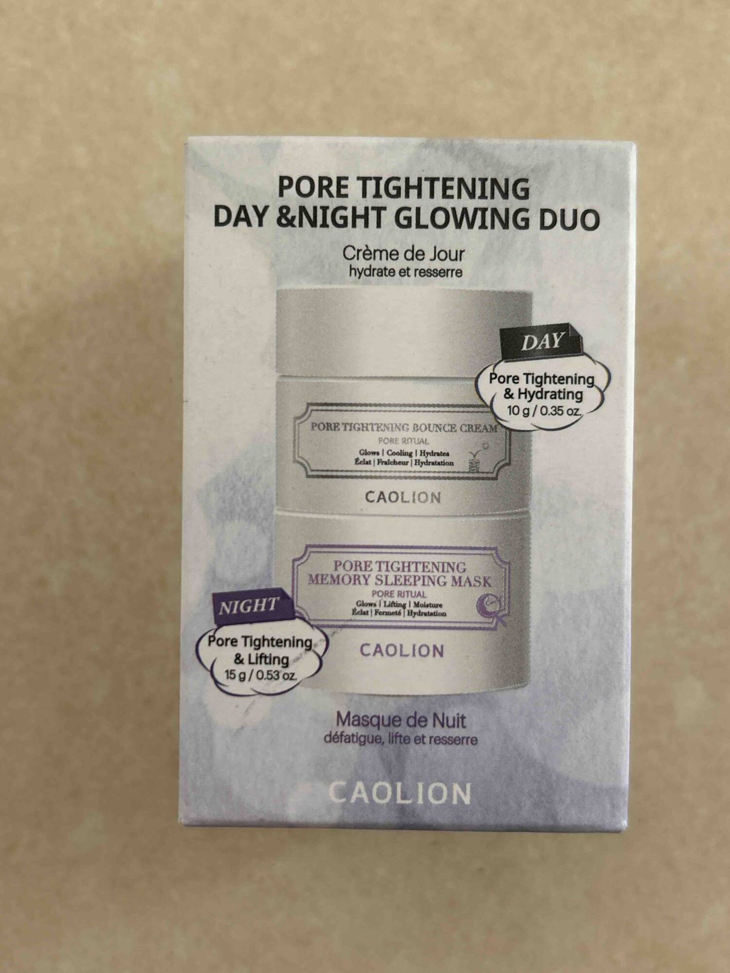 CAOLION - Pore tightening day & night glowing du