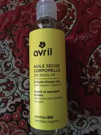 AVRIL - Huile sèche corporelle à l'huile d'argan bio