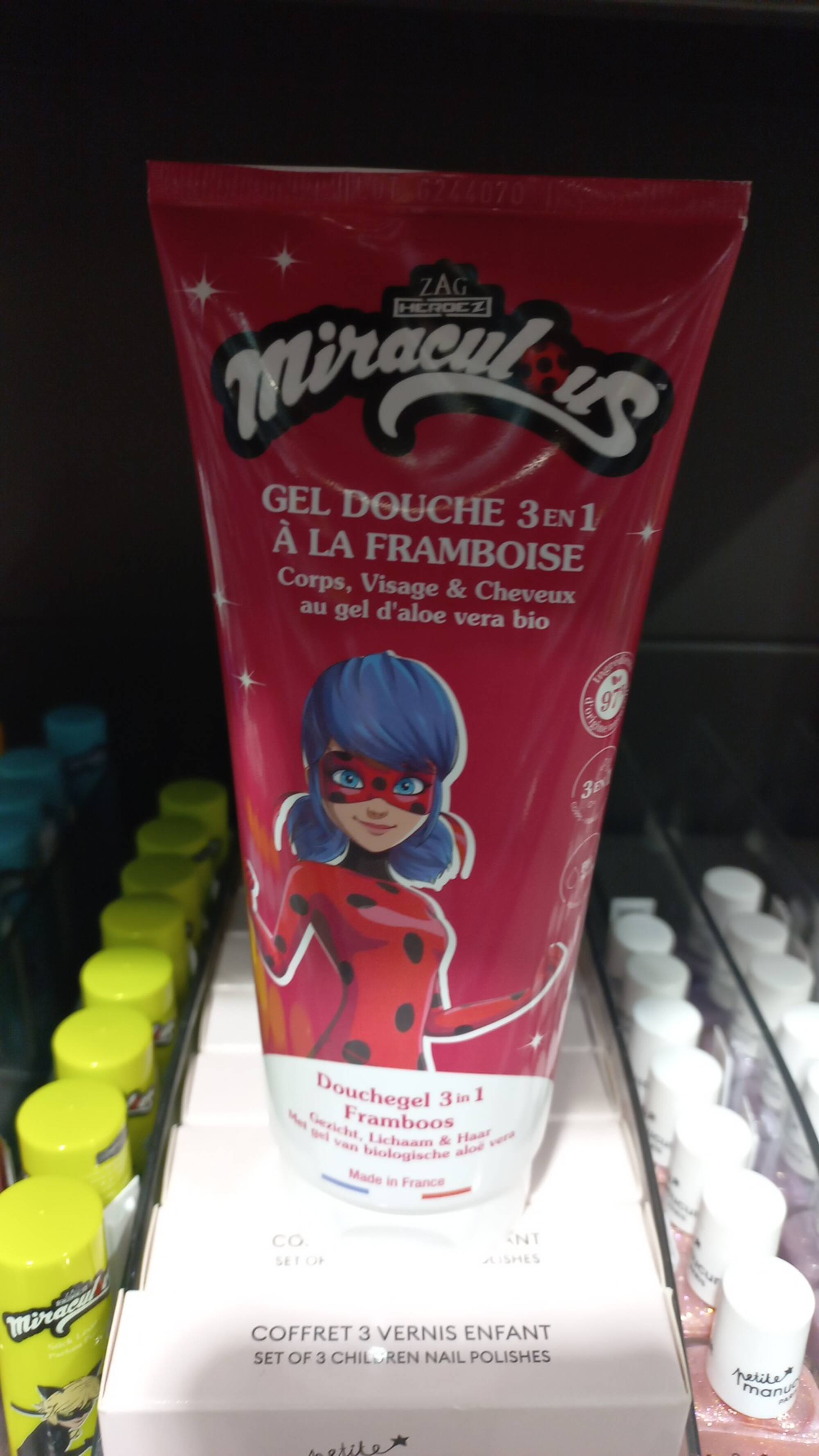 MIRACULOUS - Gel douche 3 en 1 à la framboise