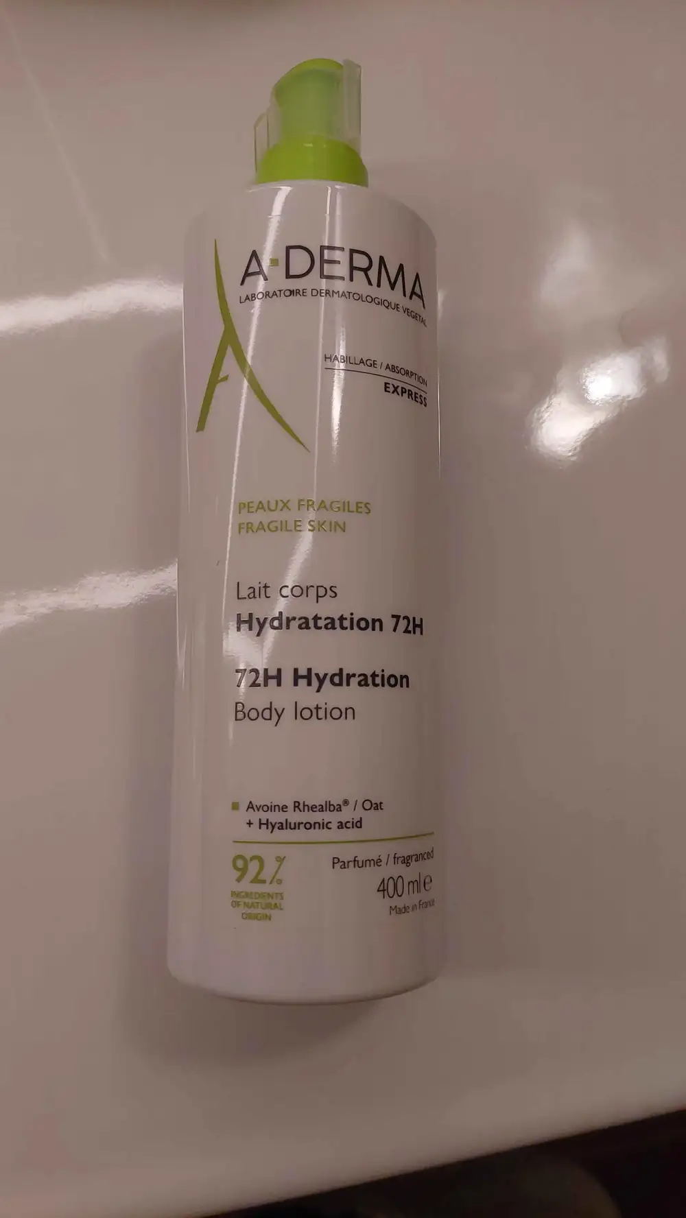 A-DERMA - Lait corps hydratation 72h