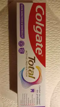 COLGATE - Dentifrice total active prévention soin gencives & sensibilité 