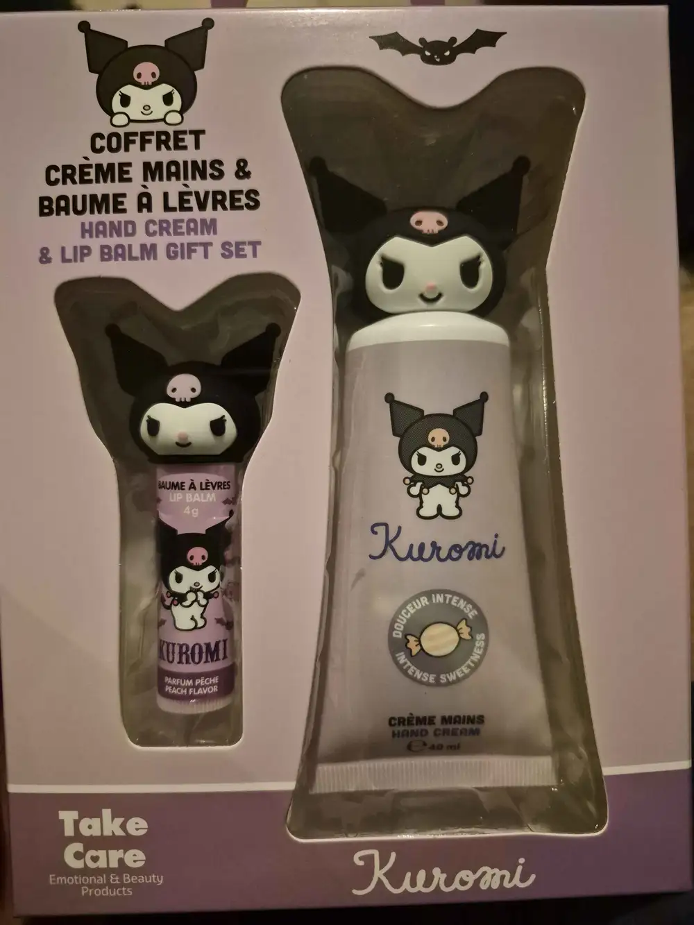 TAKE CARE - Kuromi - Coffret crème mains & baume à lèvres