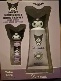 TAKE CARE - Kuromi - Coffret crème mains & baume à lèvres