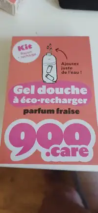 900.CARE - Gel douche à éco-recharger parfum fraise