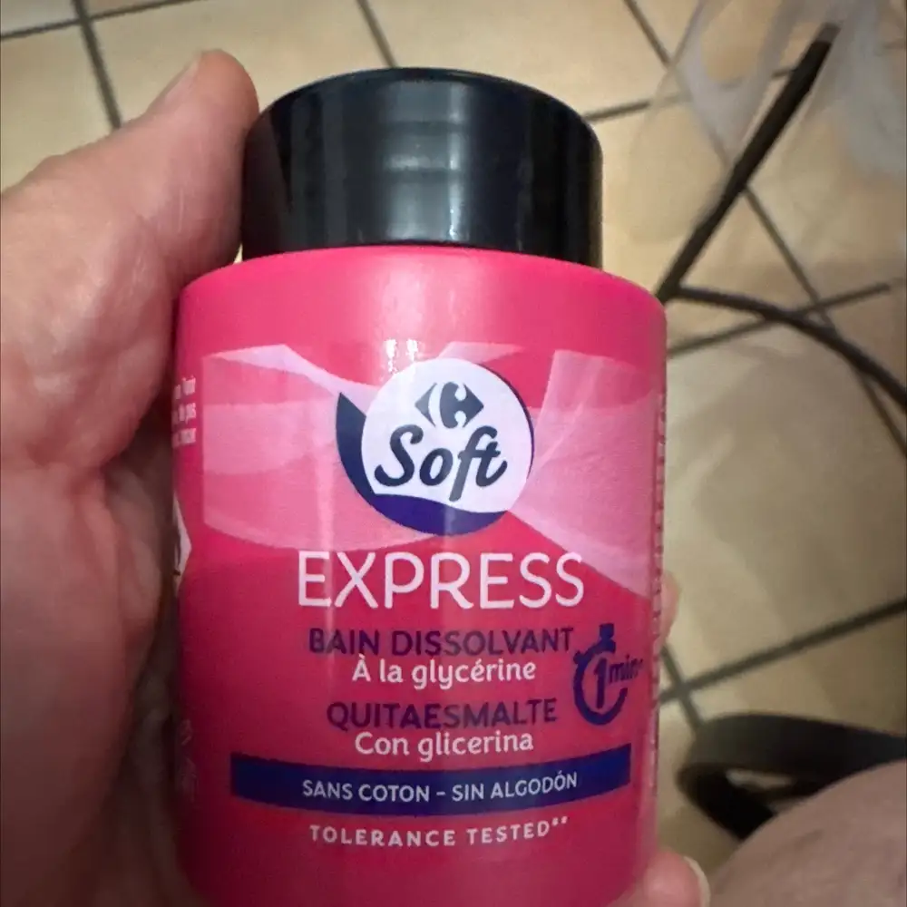 CARREFOUR SOFT - Bain dissolvant express à la glycérine