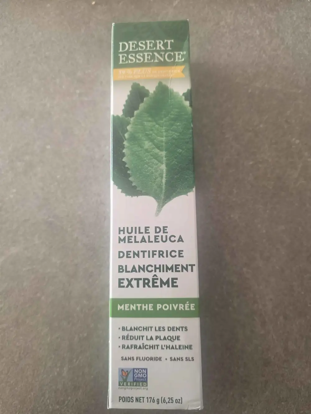 DESERT ESSENCE - Dentifrice blanchiment extrême menthe poivrée