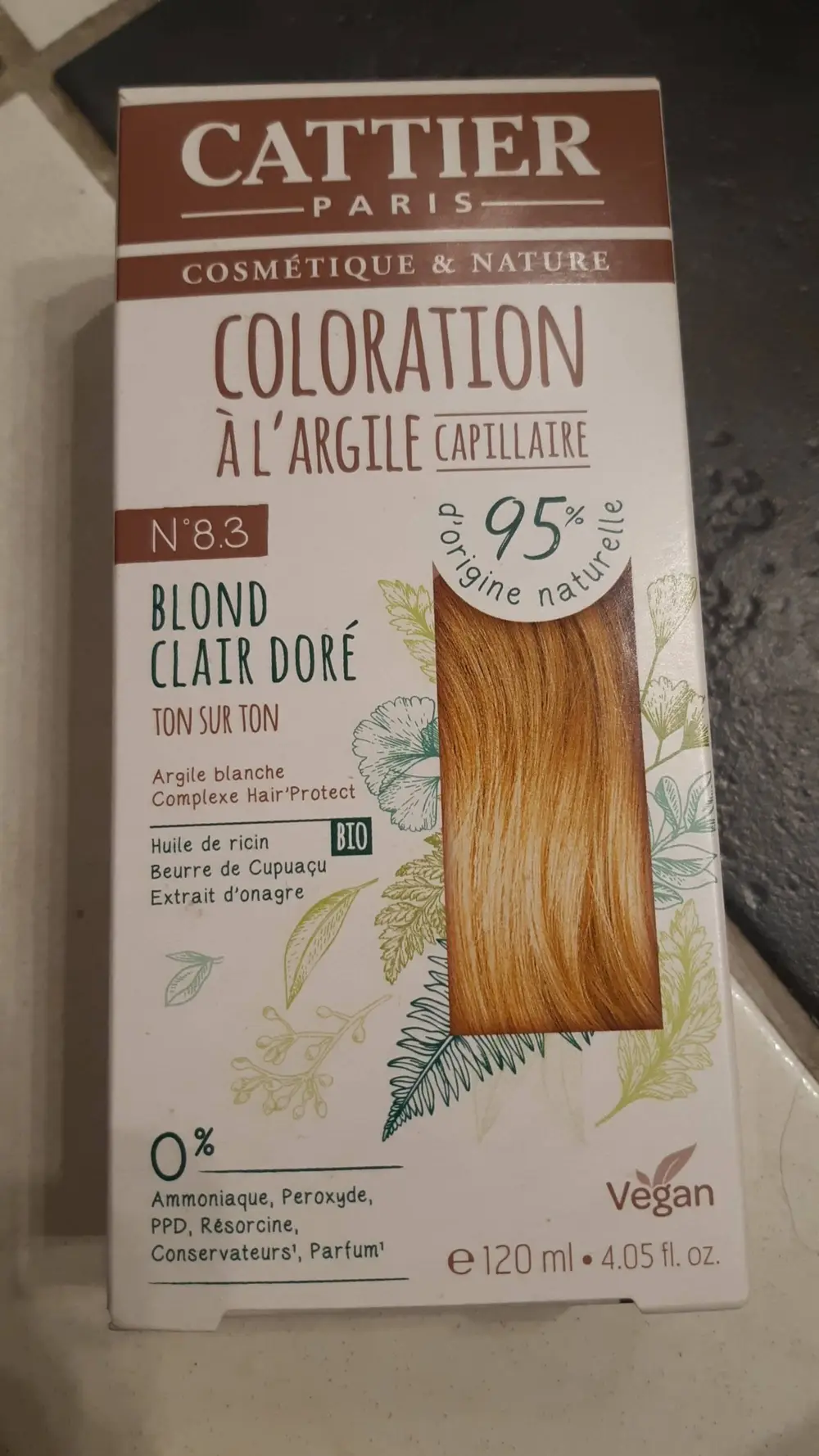 CATTIER - Coloration à l'argile capillaire - Blond clair doré