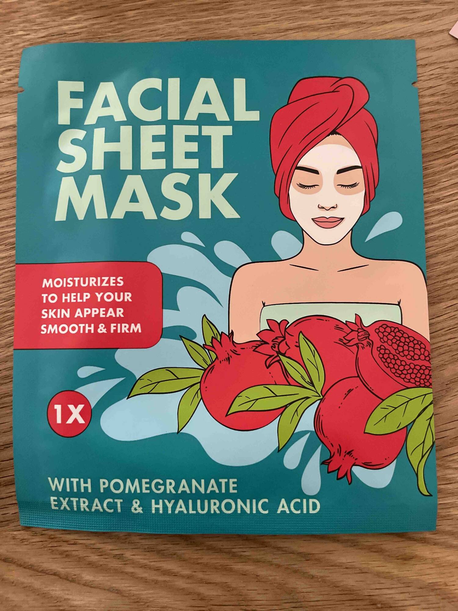 DAYES - Facial sheet mask with pomegranate