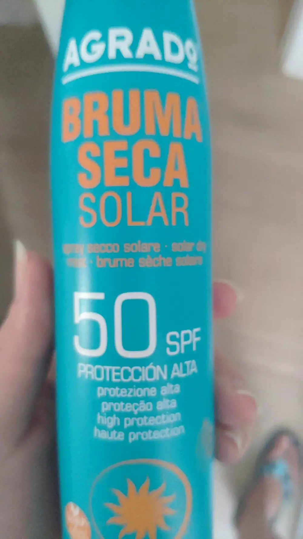 AGRADO - Brume sèche solaire spf 50