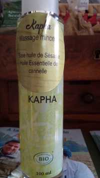 KAPHA - Massage mince - Base huile de sésame Huile essentielle de cannelle