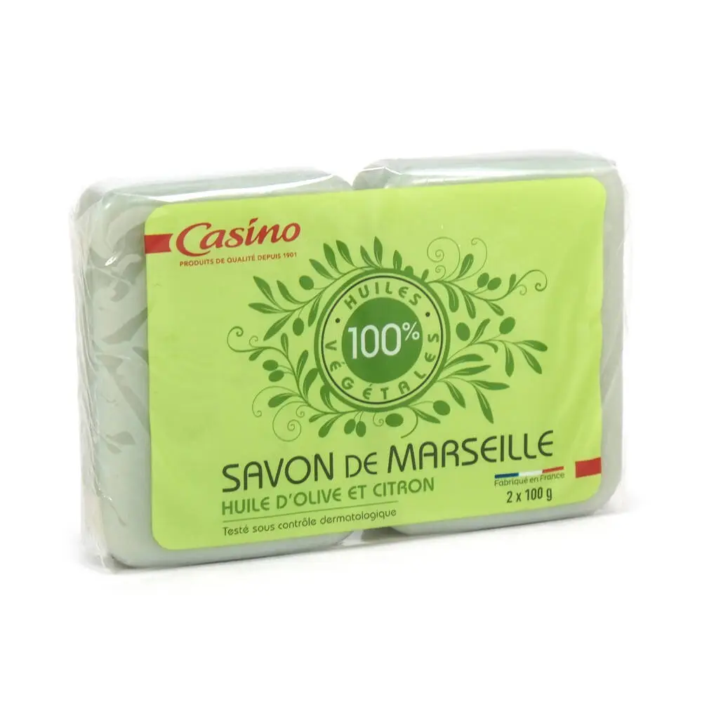 CASINO - CASINO SAVON DE MARSEILLE OLIVE CITRON 2X100G