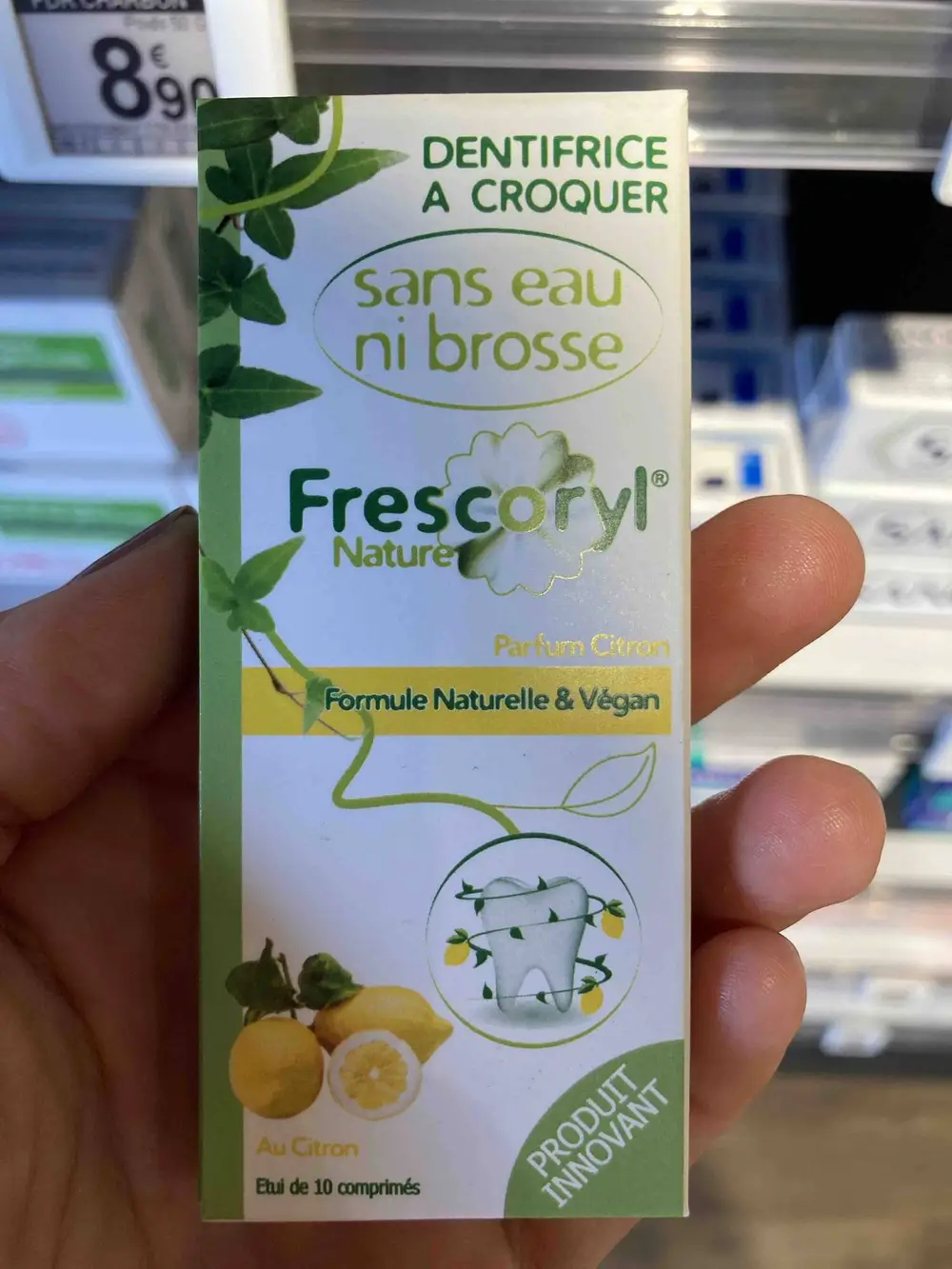 FRESCORYL - Dentifrice à croquer au citron