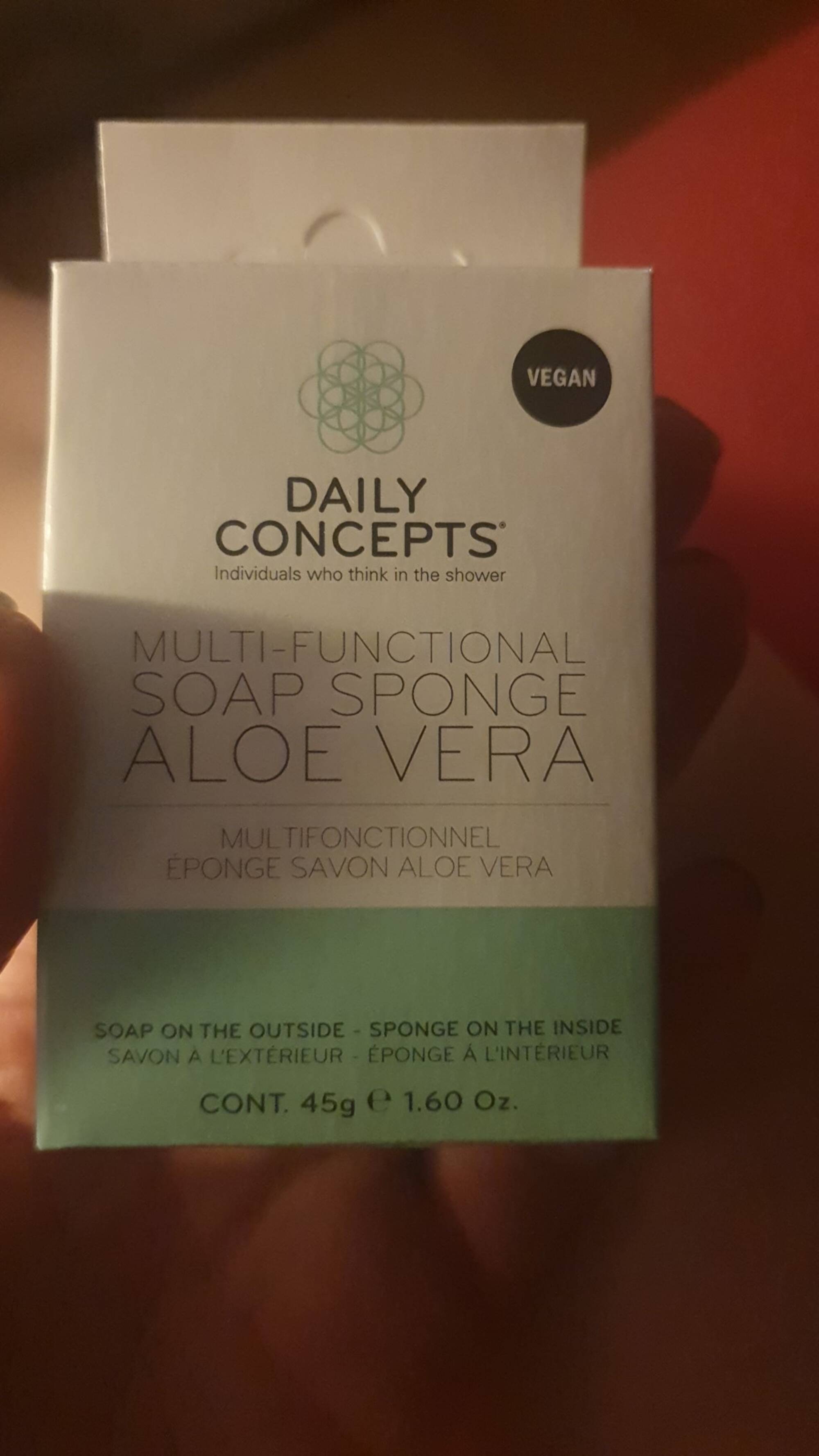 DAILY CONCEPTS - Multifonctionnel éponge savon aloe vera