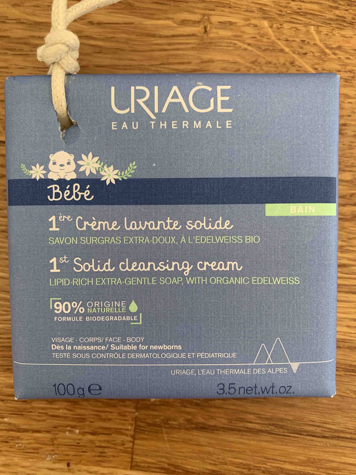 URIAGE - Bébé - 1ère Crème lavante solide
