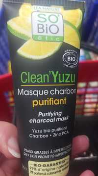 SO'BIO ÉTIC - Clean'Yuzu - Masque charbon purifiant